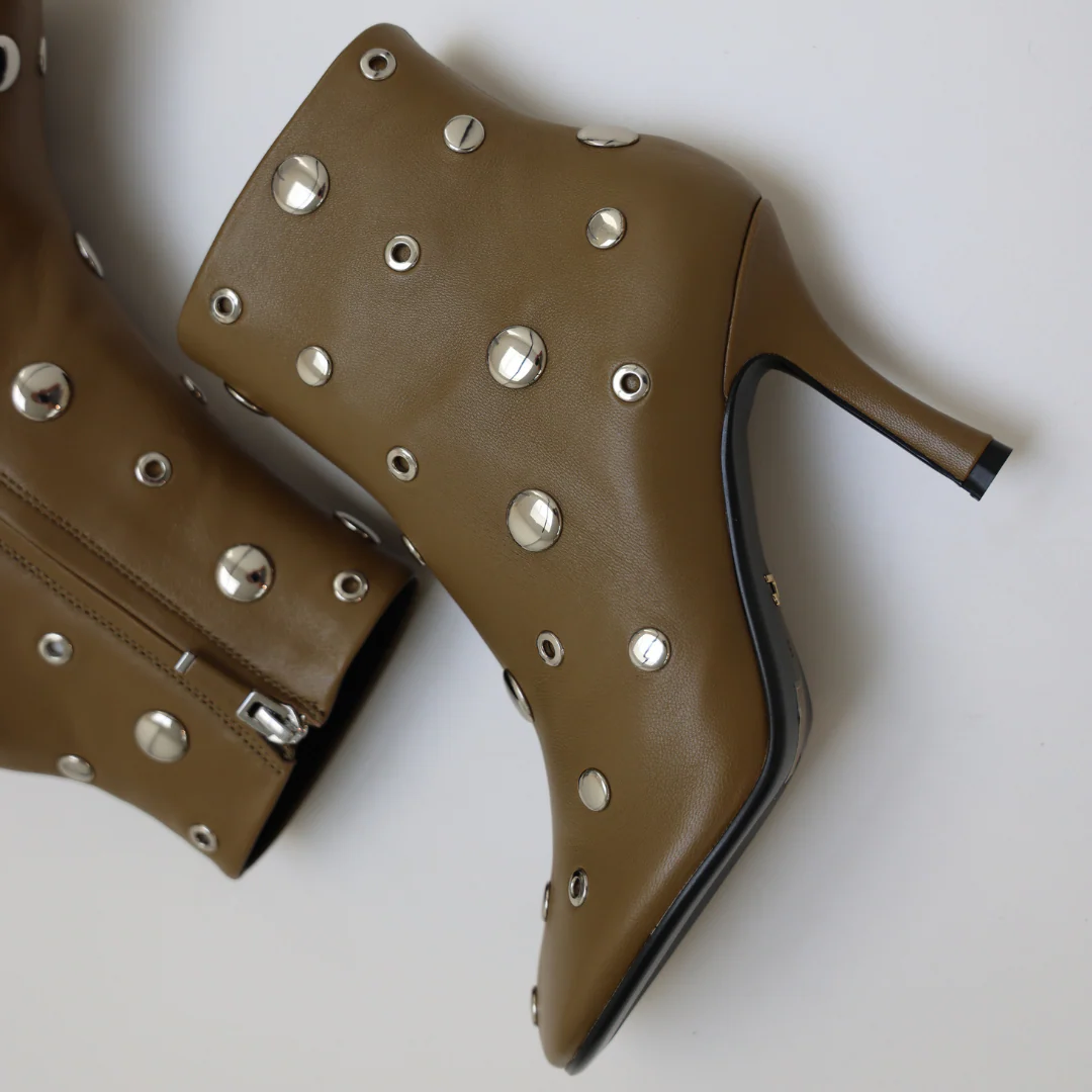 STUDS BOOT 032T84BK | Olive Green - Image 6