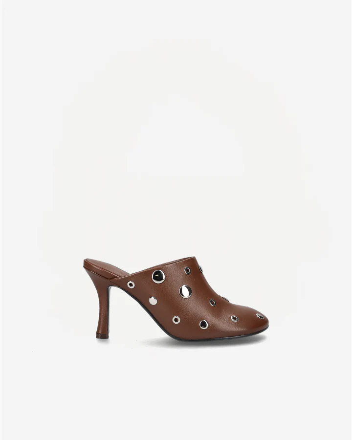 STUDS MULE 75 034Z14BK | Hazelnut