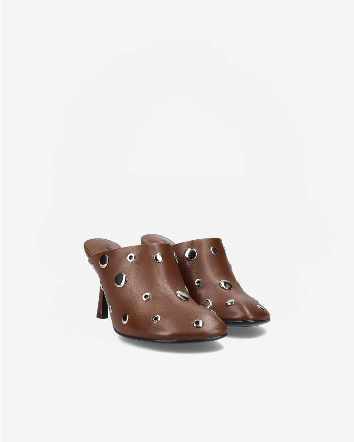 STUDS MULE 75 034Z14BK | Hazelnut - Image 3