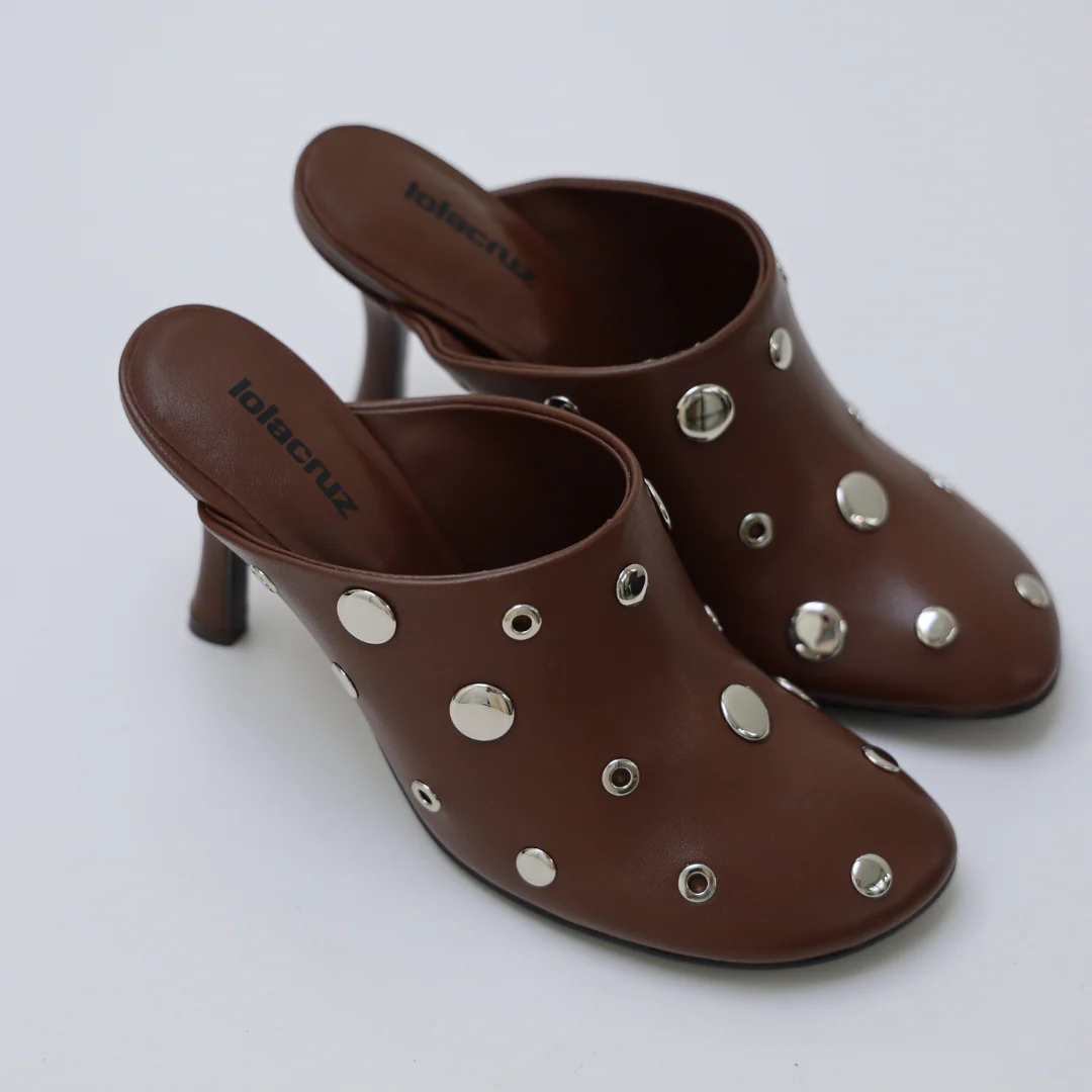 STUDS MULE 75 034Z14BK | Hazelnut - Image 7