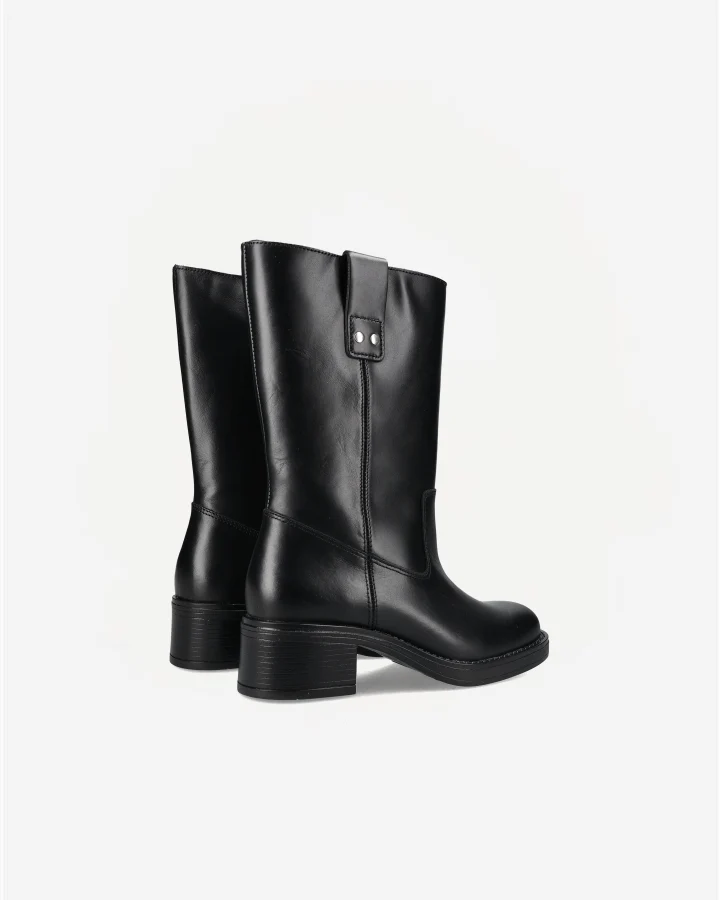 BIAMARY MID PULL ON BOOT SMOOTH LEATHER | Black - Image 6