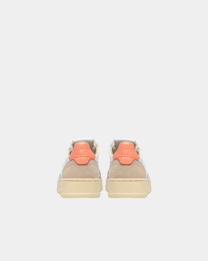 LOW SNEAKER 80's LS13 | Suede White/ Peach Pink - Image 3
