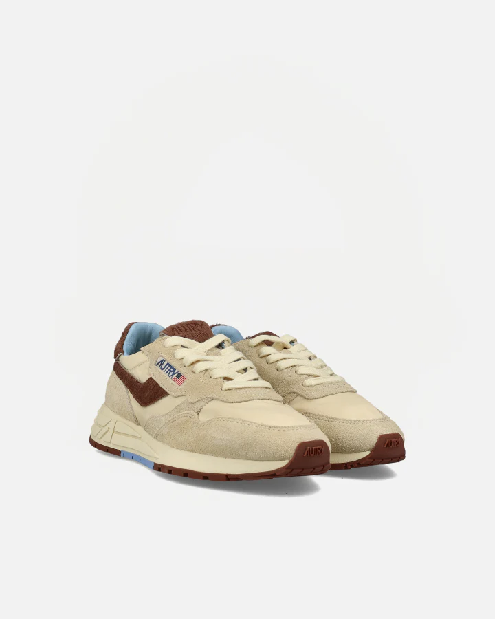 LOW SNEAKERS REELWIND UP01 | Suede/Nylon/Pony Rutabaga/ Brown - Image 3