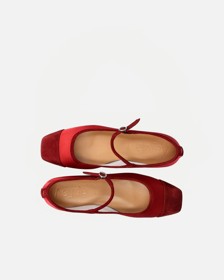 UMA CAP | Satin/Suede Leather Scarlet - Image 4