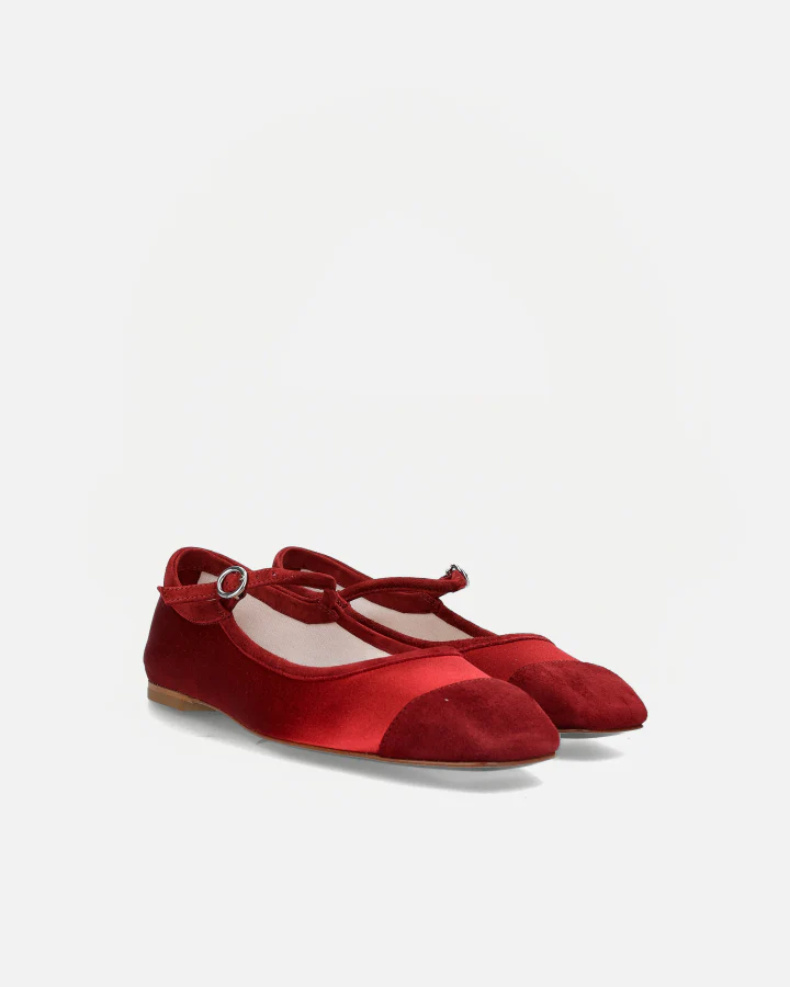 UMA CAP | Satin/Suede Leather Scarlet - Image 5
